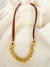Colar de Couro com Correntaria BOHO CHIC - comprar online