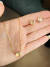 Kit Colar e Brinco Coração Cristal Folheado a Ouro 18K