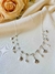 Chocker Conchinha e Strass Folheado a Prata 925