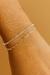 Pulseira Dupla Prata Cartier e Correntinha Folheada a Prata 925