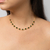 CHOKER DOURADA CORAÇÃO ZIRCÔNIA VERDE
