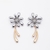 Brinco Flor Prateada com Dourado - comprar online