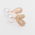 Brinco Coração Cravejado com Micro Zircônias e Pérola Folheado a Ouro 18K - loja online