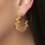 Brinco Argola Espiral Folheado a Ouro 18k