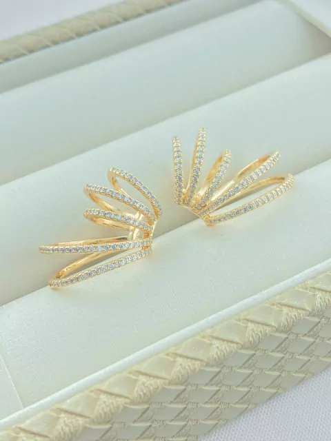 BRINCO PIERCING FAKE CRAVEJADO FOLHADO A OURO