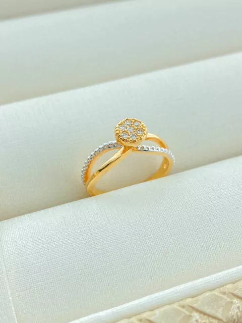 ANEL CHUVEIRINHO DOURADO E PRATA FOLHADO A OURO