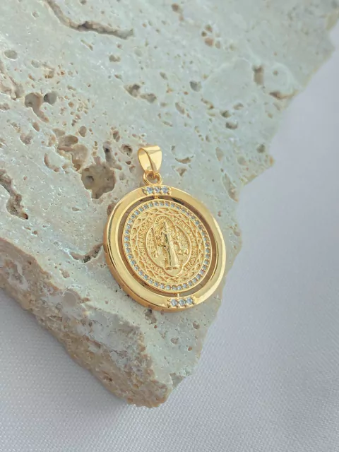 PINGENTE SÃO BENTO OURO 18K