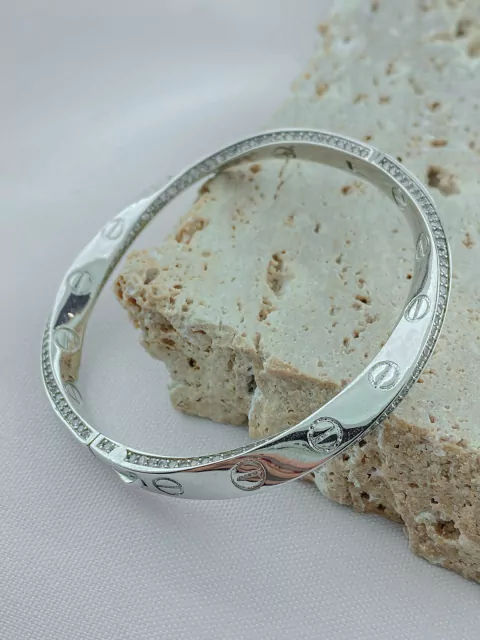 BRACELETE TORCIDO INSPIRAÇÃO ALTA JOALHERIA RÓDIO BRANCO