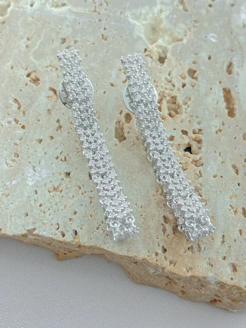 BRINCO ALONGADO DOBRÁVEL RODIO BRANCO