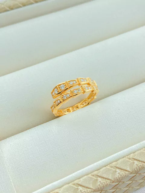 ANEL COBRA INSPIRAÇÃO ALTA JOALHERIA FOLHEADO A OURO