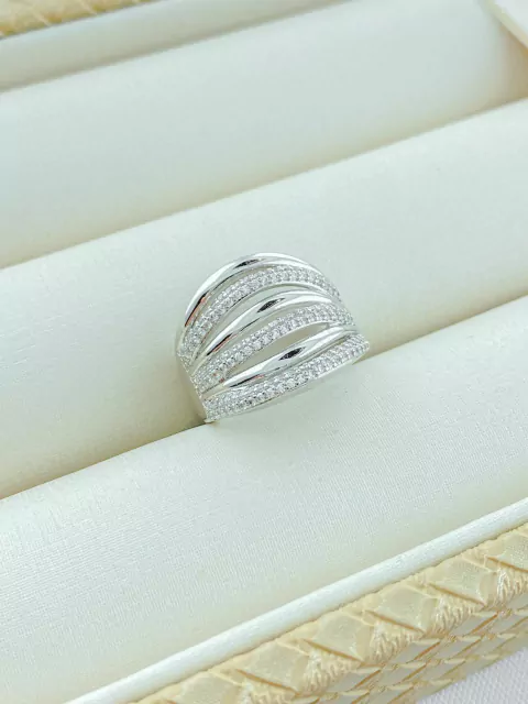 ANEL LINHAS CRAVEJADAS E LISAS RODIO BRANCO