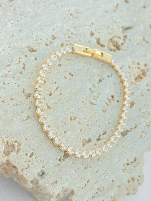 PULSEIRA RIVIERA DOURADA FOLHADO A OURO