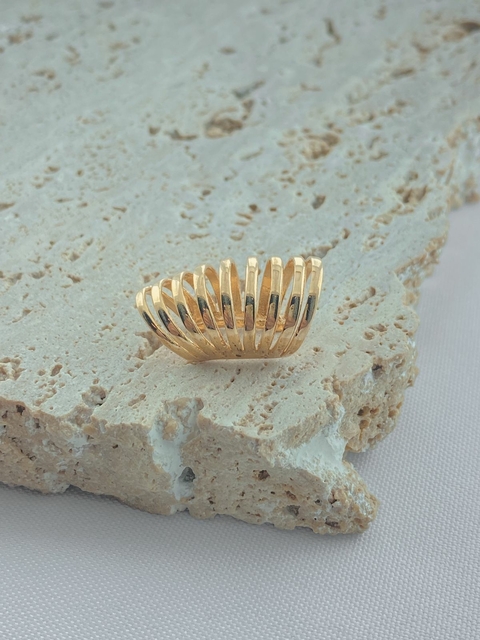 PIERCING FAKE DOURADO FOLHADO A OURO