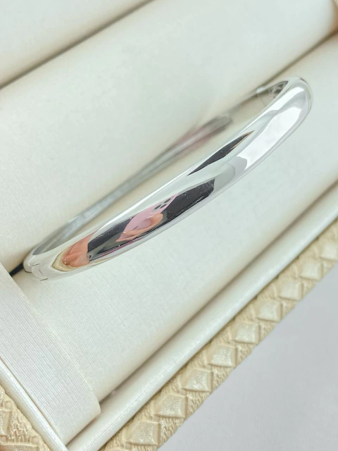 BRACELETE LISO RÓDIO BRANCO