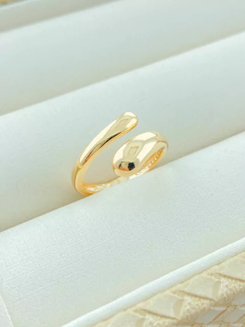 ANEL AJUSTÁVEL LISO FOLHADO A OURO