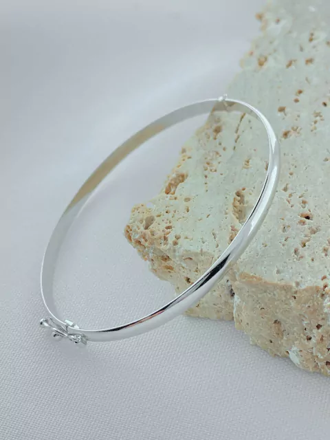 PULSEIRA BRACELETE LISO FINO RÓDIO BRANCO