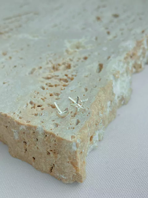 DUPLA DE BRINCOS LUA E ESTRELA PRATA 925