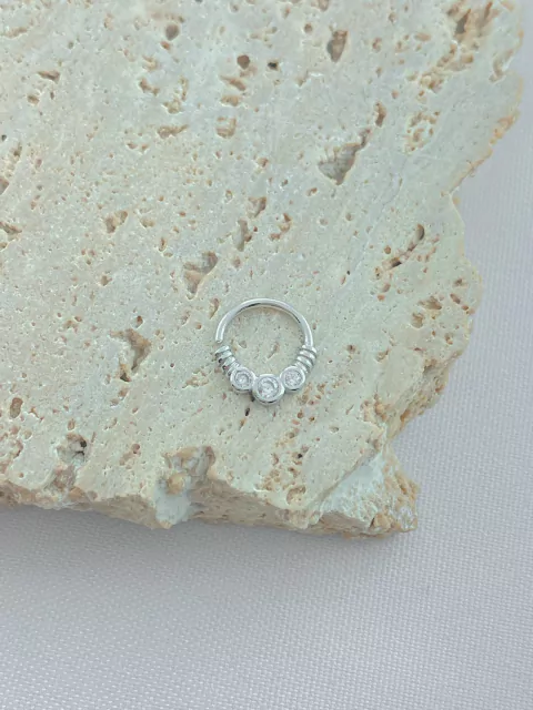 PIERCING PARA SEPTO PONTOS DE LUZ RODIO BRANCO