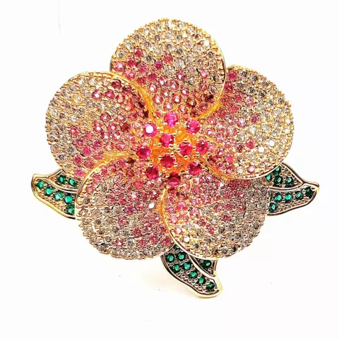 BROCHE FLOR CRAVEJADA