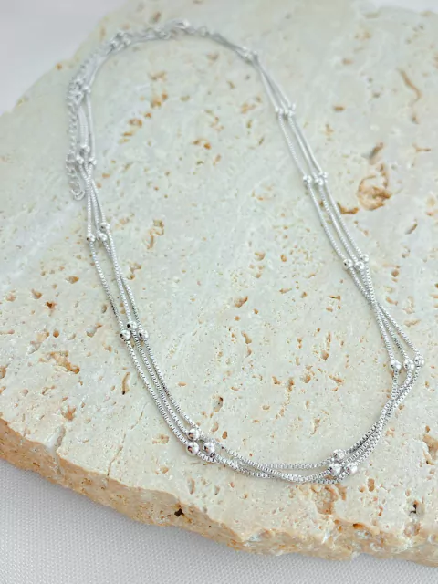 COLAR CHOKER COMPOSIÇÃO BOLINHAS RODIO BRANCO