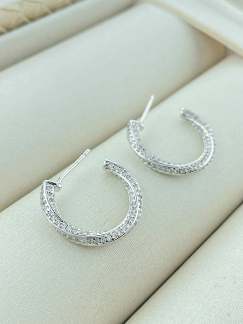 BRINCO ARGOLA ABERTA TORCIDA RODIO BRANCO