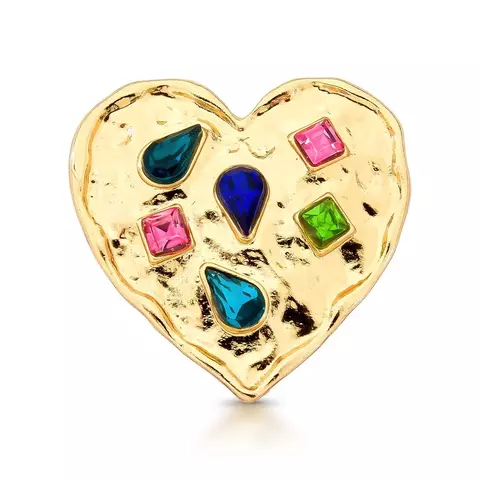 BROCHE CORAÇÃO DOURADO