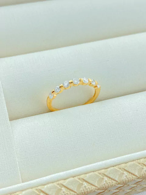 ANEL PONTOS DE LUZ ZIRCONIA BRANCA FOLHADO A OURO