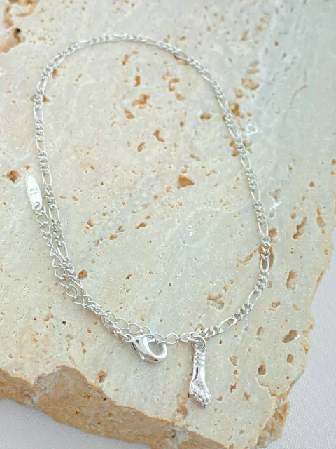 TORNOZELEIRA PINGENTE FIGA RODIO BRANCO