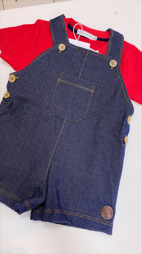 Conjunto jardineira Tricknik