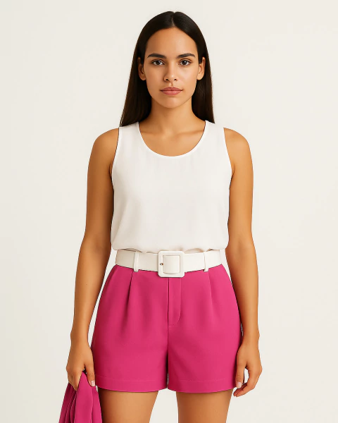 REGATA EM CREPE + CINTO