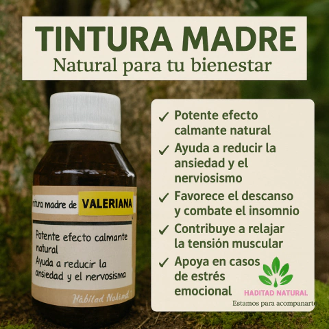 TINTURA MADRE DE VALERIANA X 100CC HABITAD NATURAL (mayorista) SOLO SI CUBRE MONTO MAYORISTA - comprar online