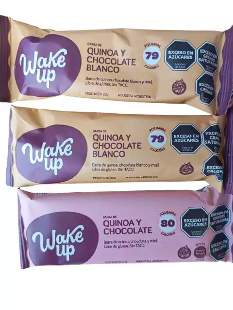 Barra de cereal quinoa y chocolate sin tacc