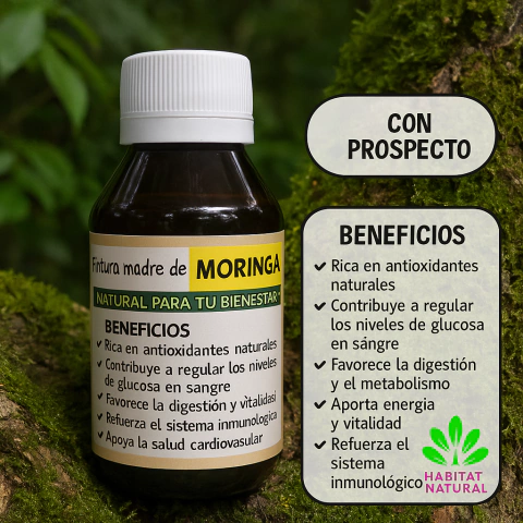 TINTURA MADRE DE MORINGA X 100 CC HABITAD NATURAL - comprar online