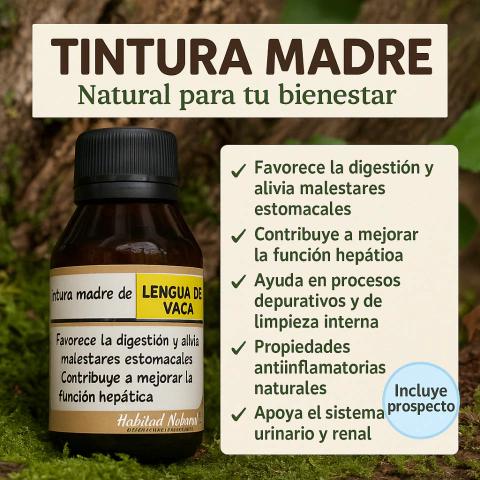 TINTURA MADRE DE LENGUA DE VACA HABITAD NATURAL X 100 CC (MAYORISTA) SOLO SI CUBRE MONTO MAYORISTA - comprar online