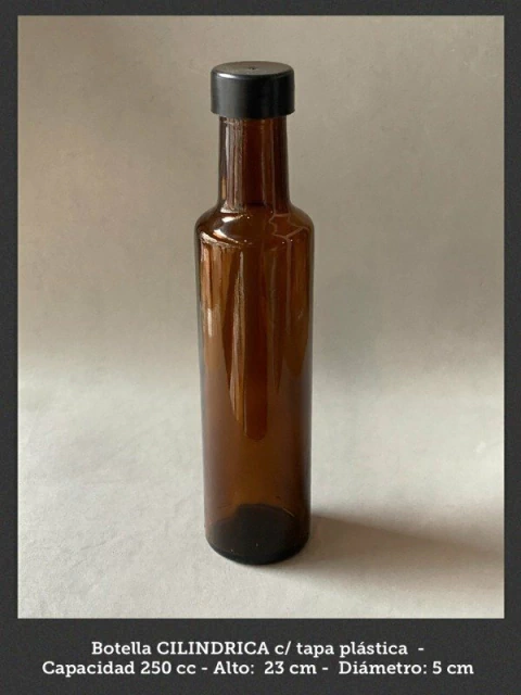 Botella Ambar Aceitero 250cc c/tapa - comprar online