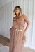 VESTIDO MIDI HAILEY (POA OFF FUNDO MARROM)