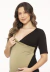 VESTIDO GESTANTE BICOLOR TRANSPASSADO - loja online