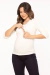 BLUSA GESTANTE MANGA 3/4 CANELADO - loja online