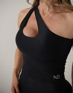 BLUSA NULA MANGA CANELADA PRETA - MISS BATOM FITNESS