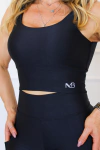 CROPPED FRAN CANELADO PRETO