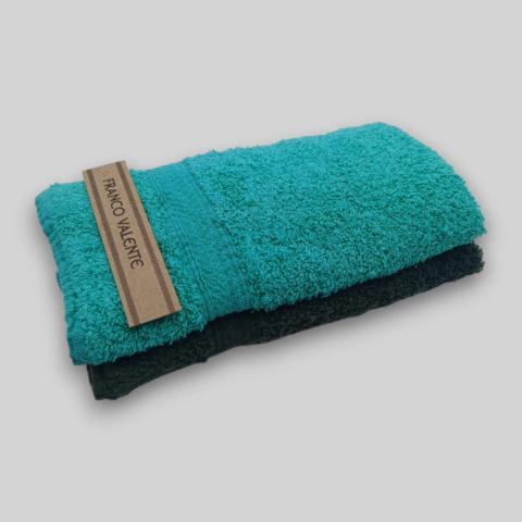 Set x2 Toallas de Visita 450 Gr Franco Valente 100% Algodón Verde Benetton - comprar online