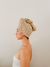 Turbante de baño color beige 100 % de algodón 