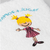 Toalla de visita blanca con bordado de una niña sonriente y la frase "vamos a jugar", perfecta para el baño infantil.