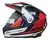 Casco Crossover Doble Visor Avx Fs606 Negro Mate Rojo Blanco - comprar online