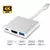 Crafty 3 Em 1 Hub Tipo C para HDMI USB 3.0 Conversor 4K / Adaptador Shell Alumí na internet