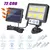 Led dividir luz de parede solar à prova à prova d' água sensor de movimen - comprar online