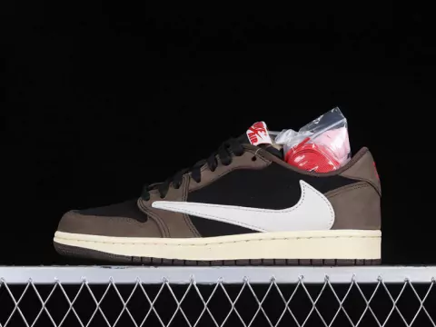 TRAVIS SCOTT X AIR JORDAN 1 LOW BLACK/DARK MOCHA