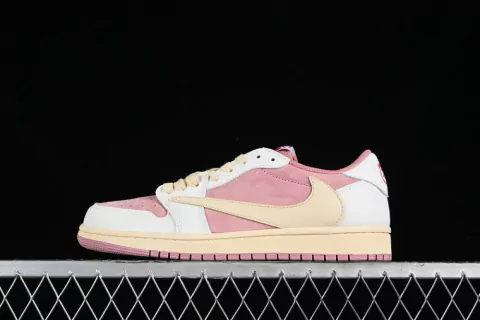 TRAVIS SCOTT X AIR JORDAN 1 LOW OG WHITE/PINK