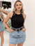 Regata Betina Preta Uzzy - Uzzy T-Shirt Atacado