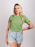 Camiseta Feminina Bloom Verde Uzzy Algodão - comprar online